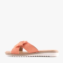 FABRIC ORANGE LINEN -Women Shoe Store Q2112 3