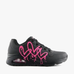 Skechers UNO-DRIPPING IN LOVE BLACK/PINK -Women Shoe Store S550 2